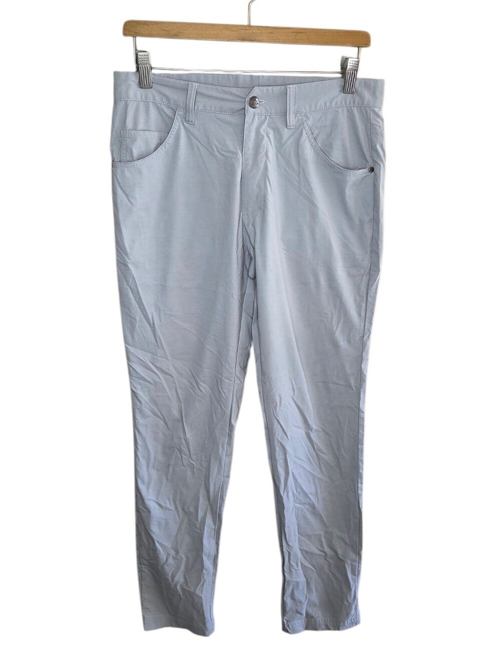 Adidas Adicross Light Gray Slim Straight Leg Pants Mens Size 30 Casual Golf